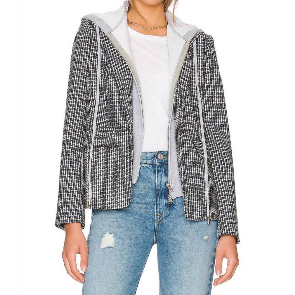 NEW CENTRAL PARK WEST clarke dickie blazer in blue/white large